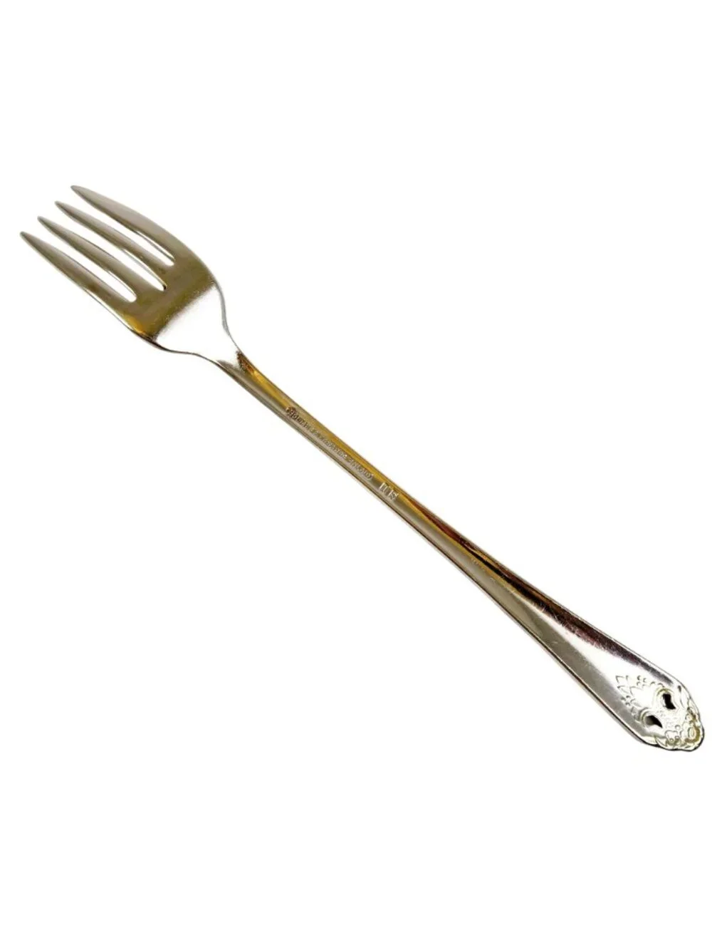 Lovely Lady Grille Forks (Set of 8) Holmes & Edwards Inlaid Silverplate Flatware